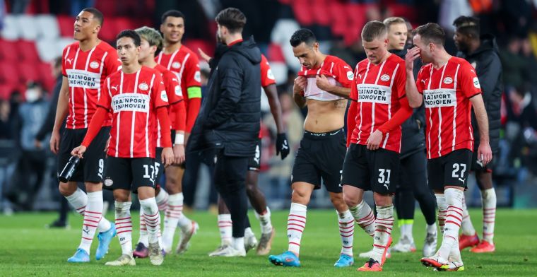 Slecht verdedigend PSV speelt gelijk in spektakelstuk met acht goals