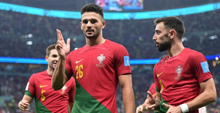 Portugal walst over Zwitserland heen, Ronaldo-vervanger Ramos maakt er drie