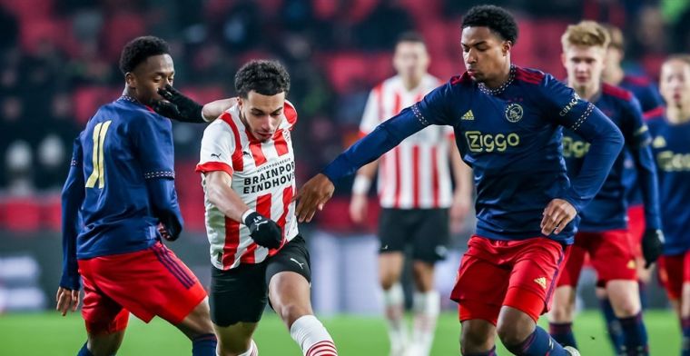 Jong PSV en Jong Ajax delen de punten na cornerblunder bij Amsterdammers
