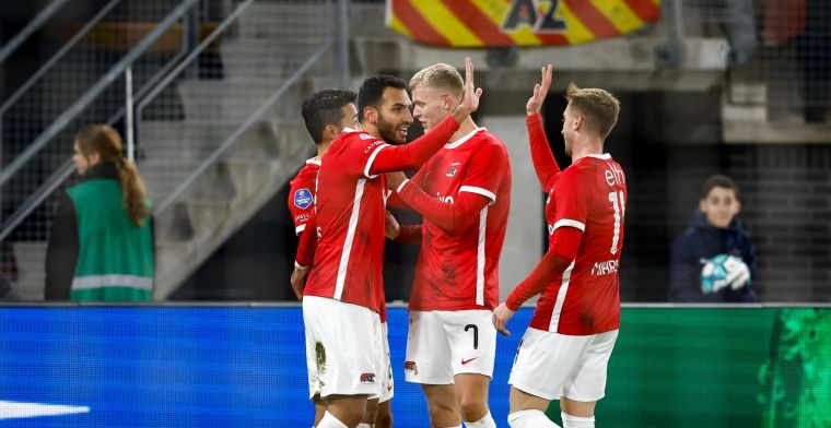 AZ wint van Fortuna Sittard en nadert koploper Feyenoord tot op twee punten       