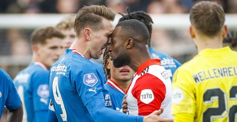 Feyenoord sleept gelijkspel uit het vuur tegen PSV door twee goals in de slotfase