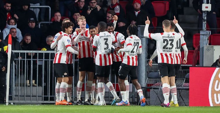 PSV bereikt kwartfinale KNVB Beker dankzij doelpunten Branthwaite en De Jong