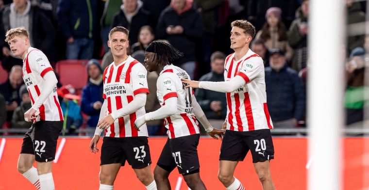 PSV boekt eenvoudige zege op ADO Den Haag en plaatst zich voor de halve finales   
