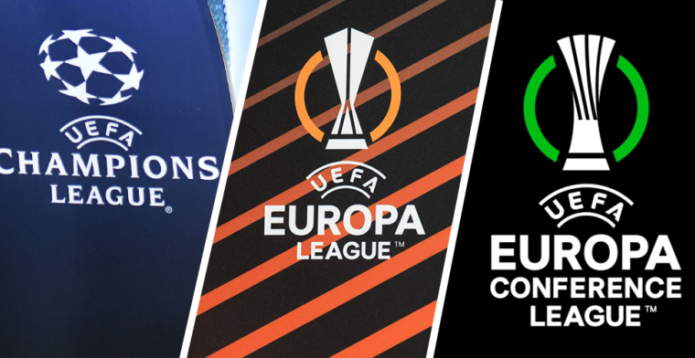In welke fases van de Europese toernooien stromen Feyenoord, PSV, Ajax en AZ in?