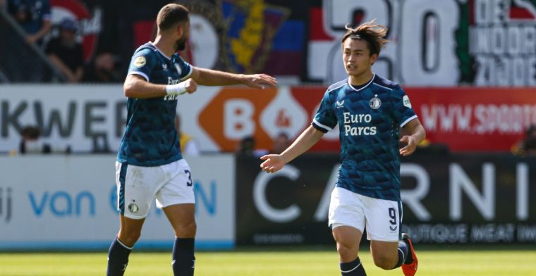 Feyenoord rekent af met Willem II in oefenduel: Ueda heeft eerste goal te pakken