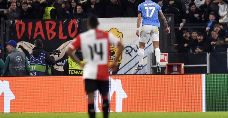 Feyenoord verliest van Lazio en zakt naar plek drie in Champions League-groep