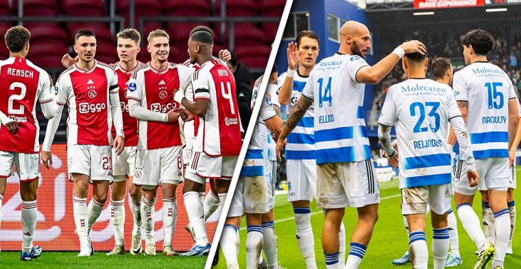 Waar en hoe laat wordt het Eredivisie-duel Ajax - PEC Zwolle uitgezonden?