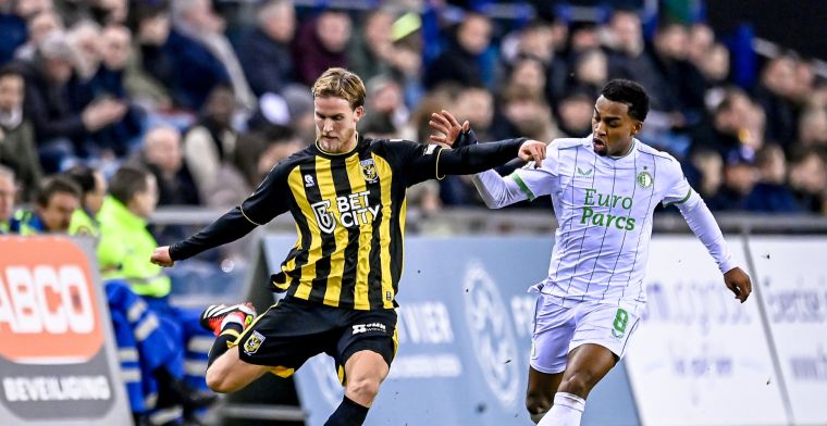 Stakingen en brancards: Feyenoord pakt drie punten in hectisch duel met Vitesse